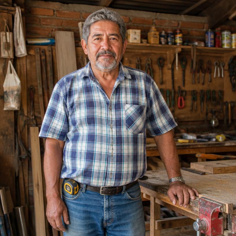 Jorge Ospina, carpintero en Medellín, Colombia